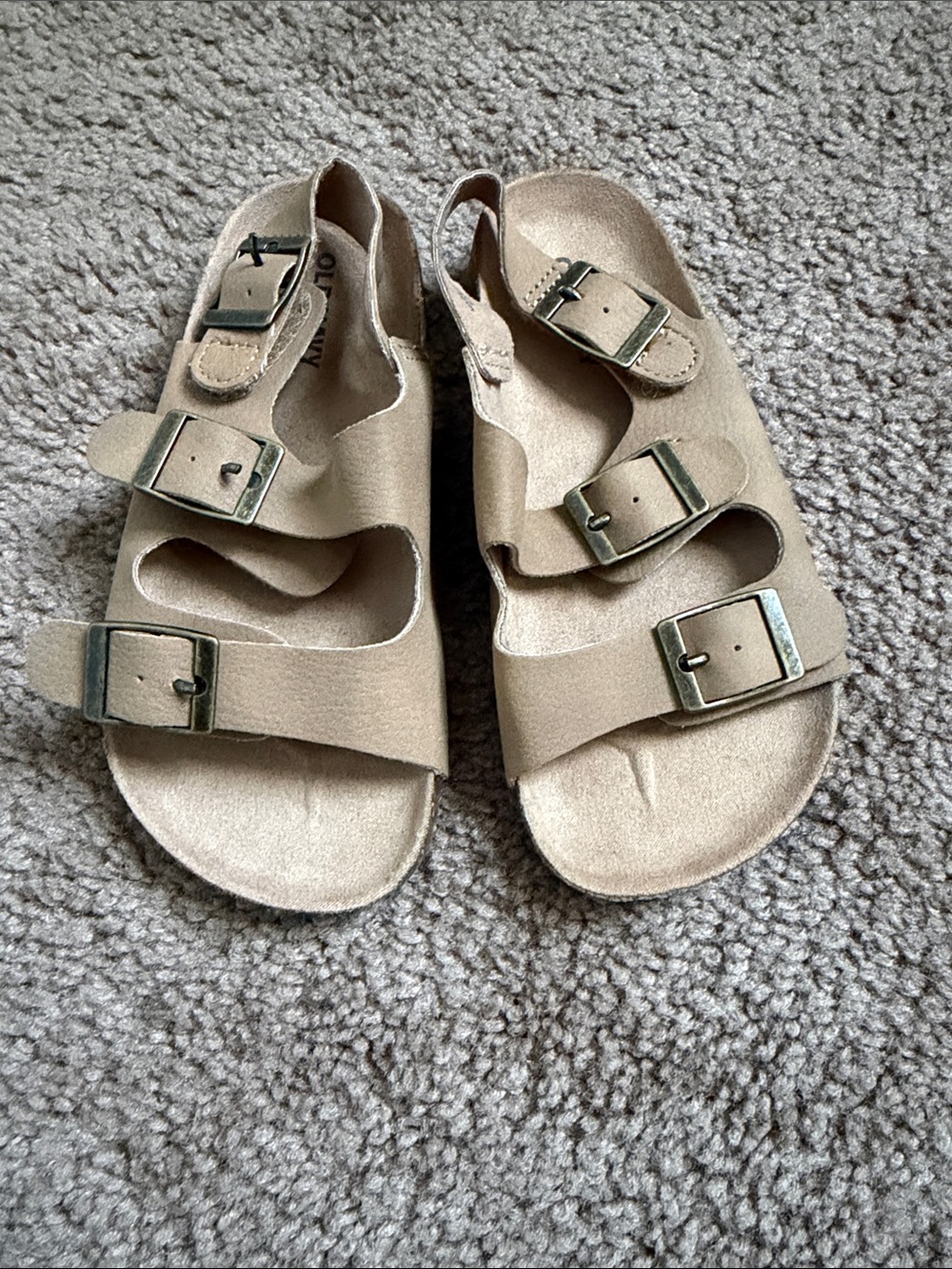 Old Navy Kids Triple-Buckle Sandals in Beige
